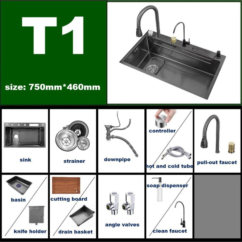 2023 Modern Waterfall Sink