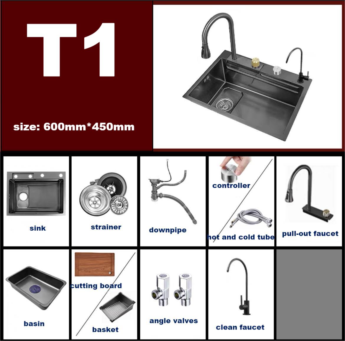 2023 Modern Waterfall Sink