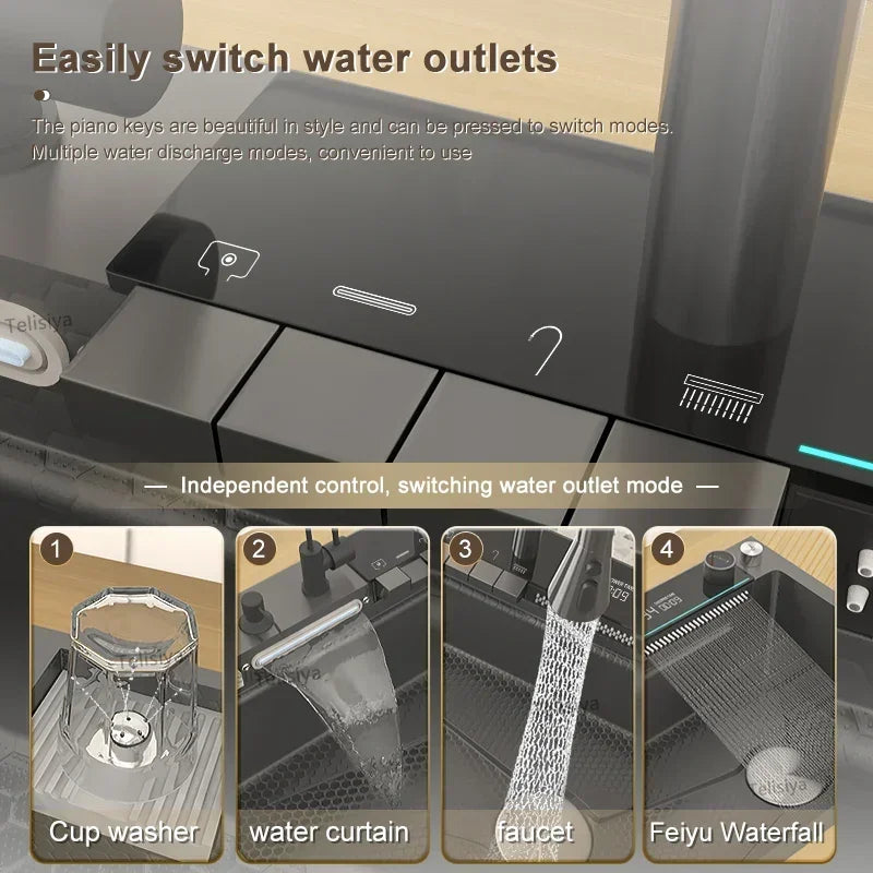 360 Stainless Steel Digital Display Faucet