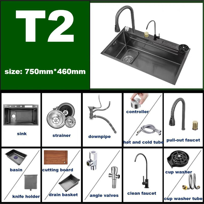 2023 Modern Waterfall Sink