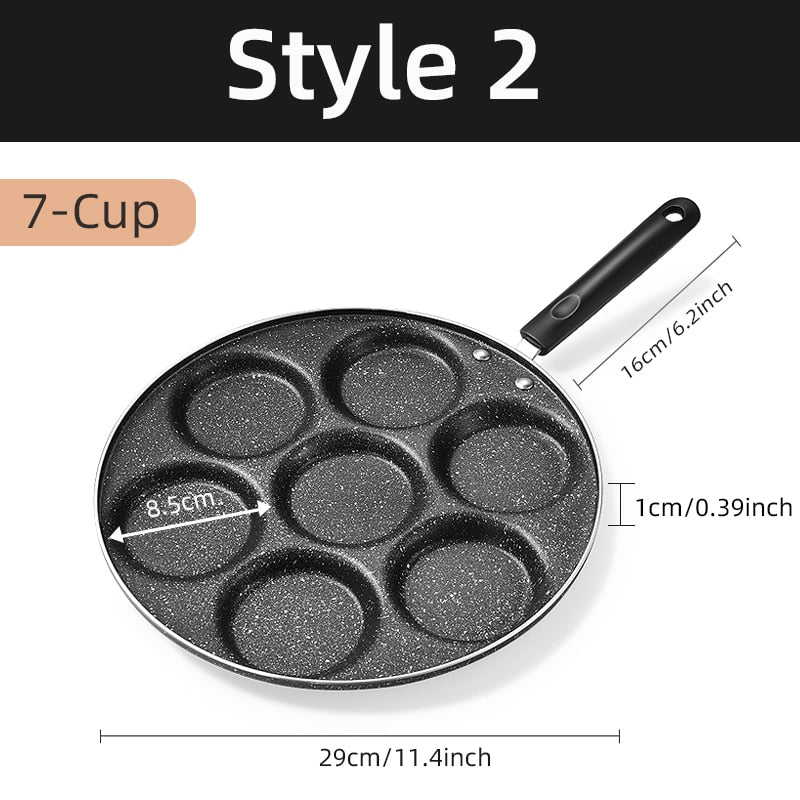 4-7 Cups on-stick Pan Holes Cooking Egg