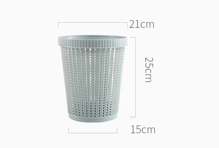 Rattan-Style Open Trash Can –