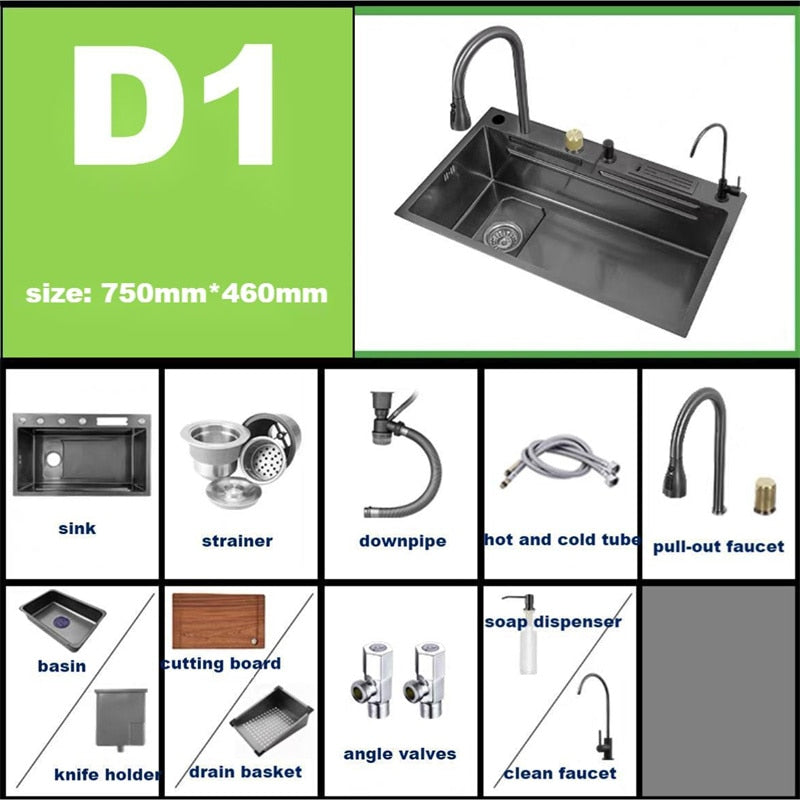 2023 Modern Waterfall Sink