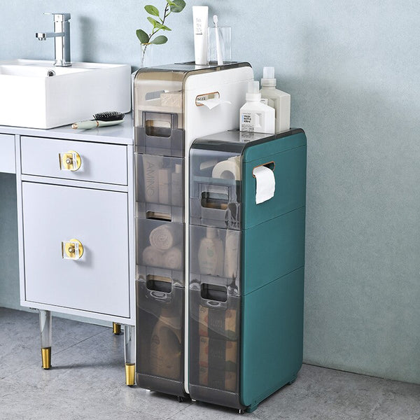 Multi-slot-Functional Storage for toilet