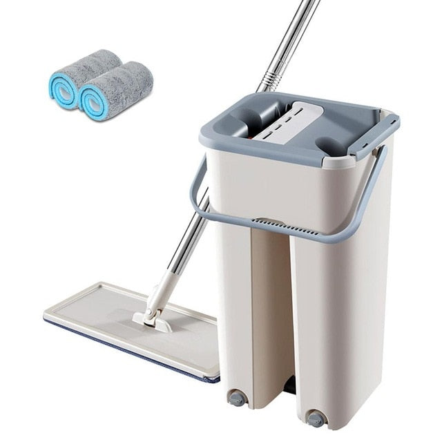 Automatic mega mop with bucket for easy cleaning
