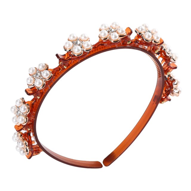 Adjustable headband made of precious stones