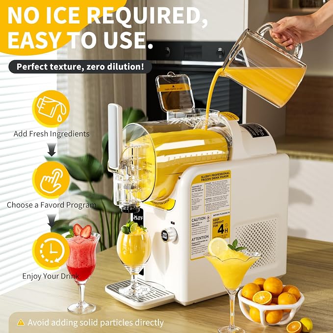 2-in-1 Frozen Drink Maker – 88 oz Soft Ice Cream & Slushie Machine (No Ice Needed, Self-Cleaning)