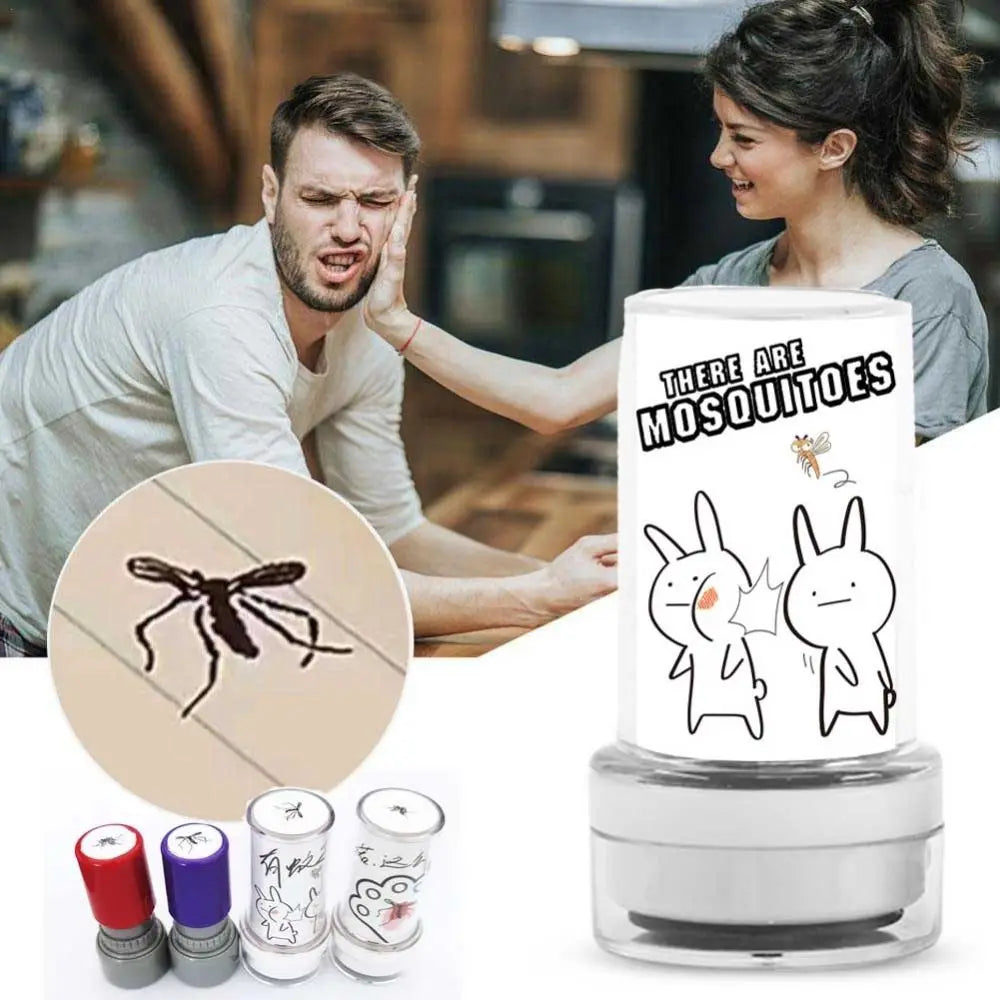 Funny mosquito stamps