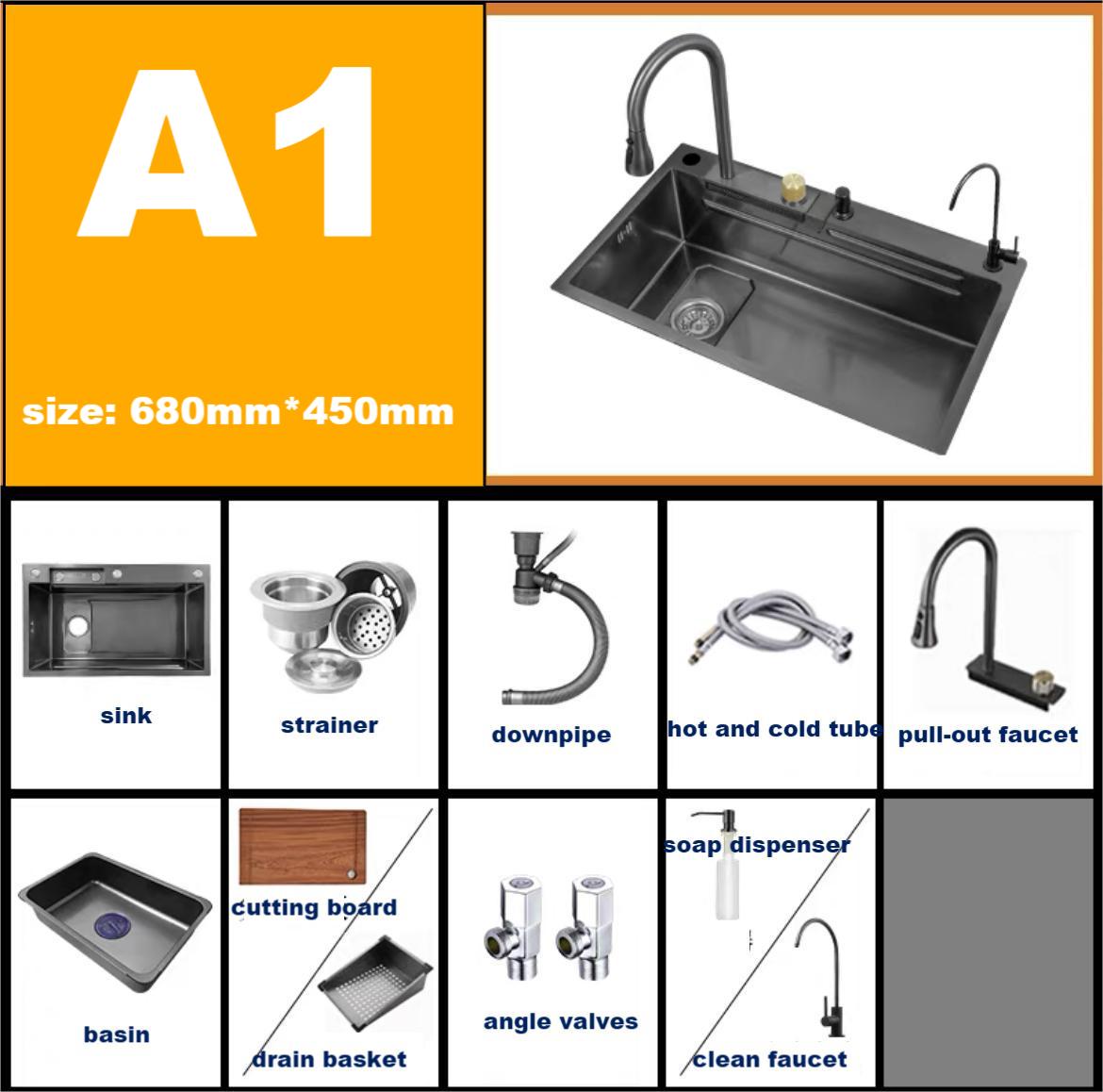 2023 Modern Waterfall Sink