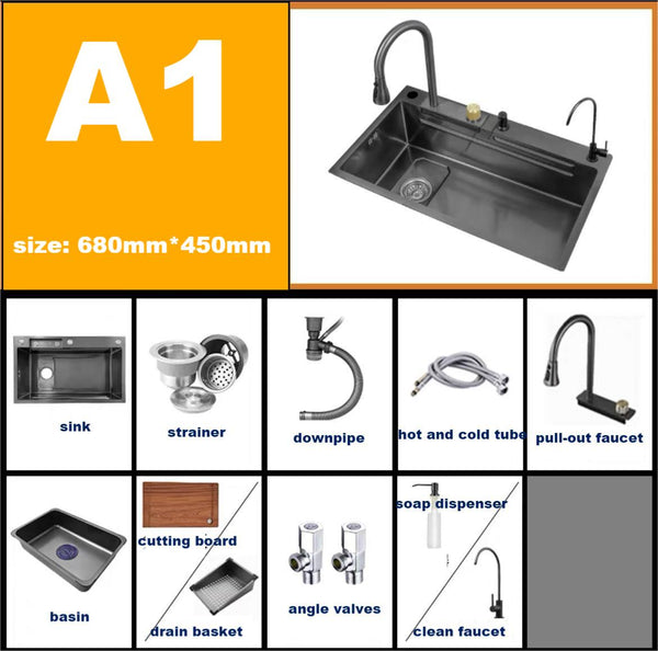 2023 Modern Waterfall Sink