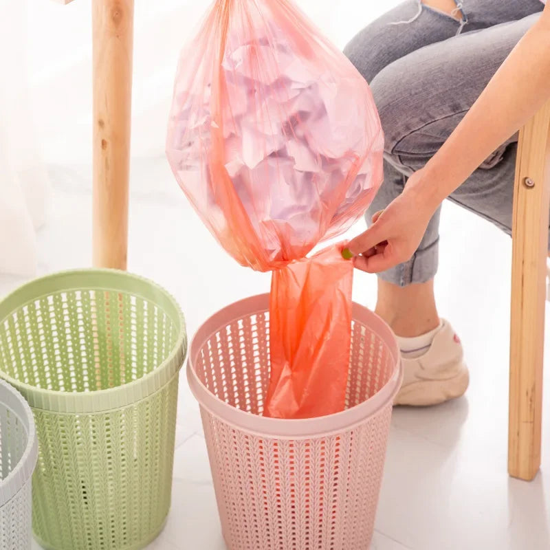 Rattan-Style Open Trash Can –