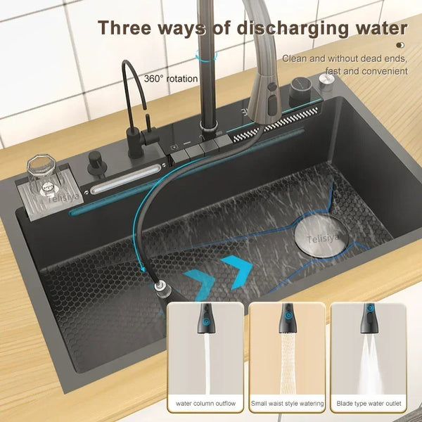 360 Stainless Steel Digital Display Faucet