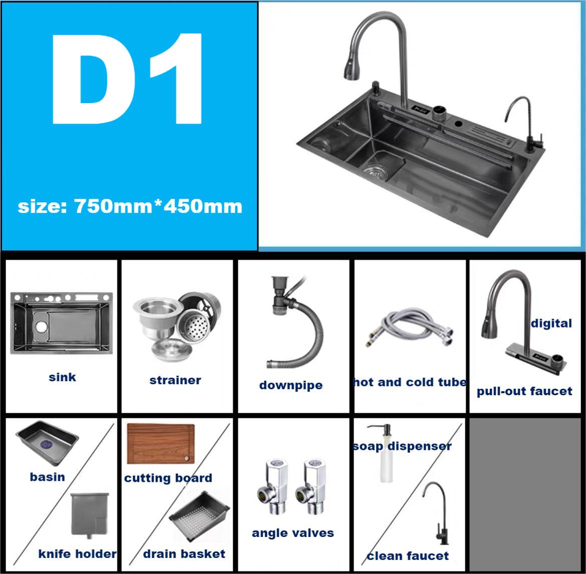 2023 Modern Waterfall Sink