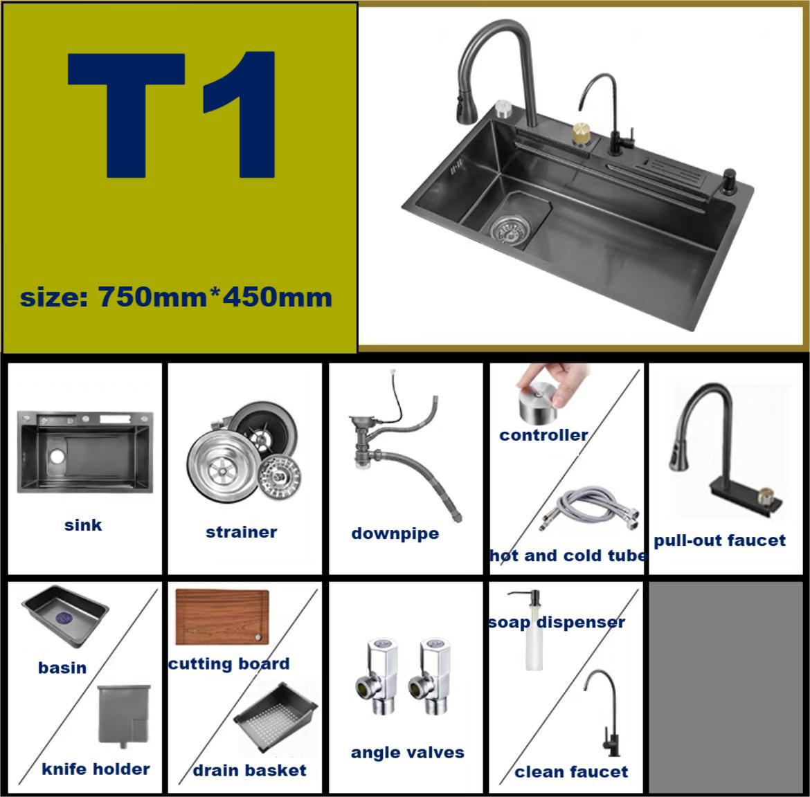 2023 Modern Waterfall Sink