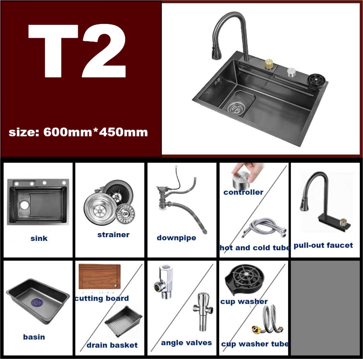 2023 Modern Waterfall Sink