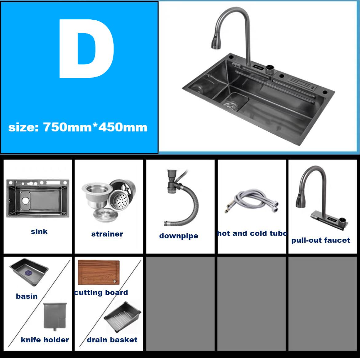 2023 Modern Waterfall Sink