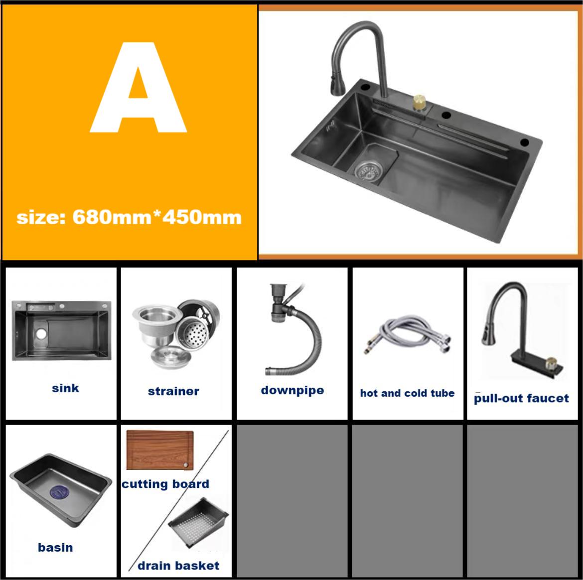 2023 Modern Waterfall Sink