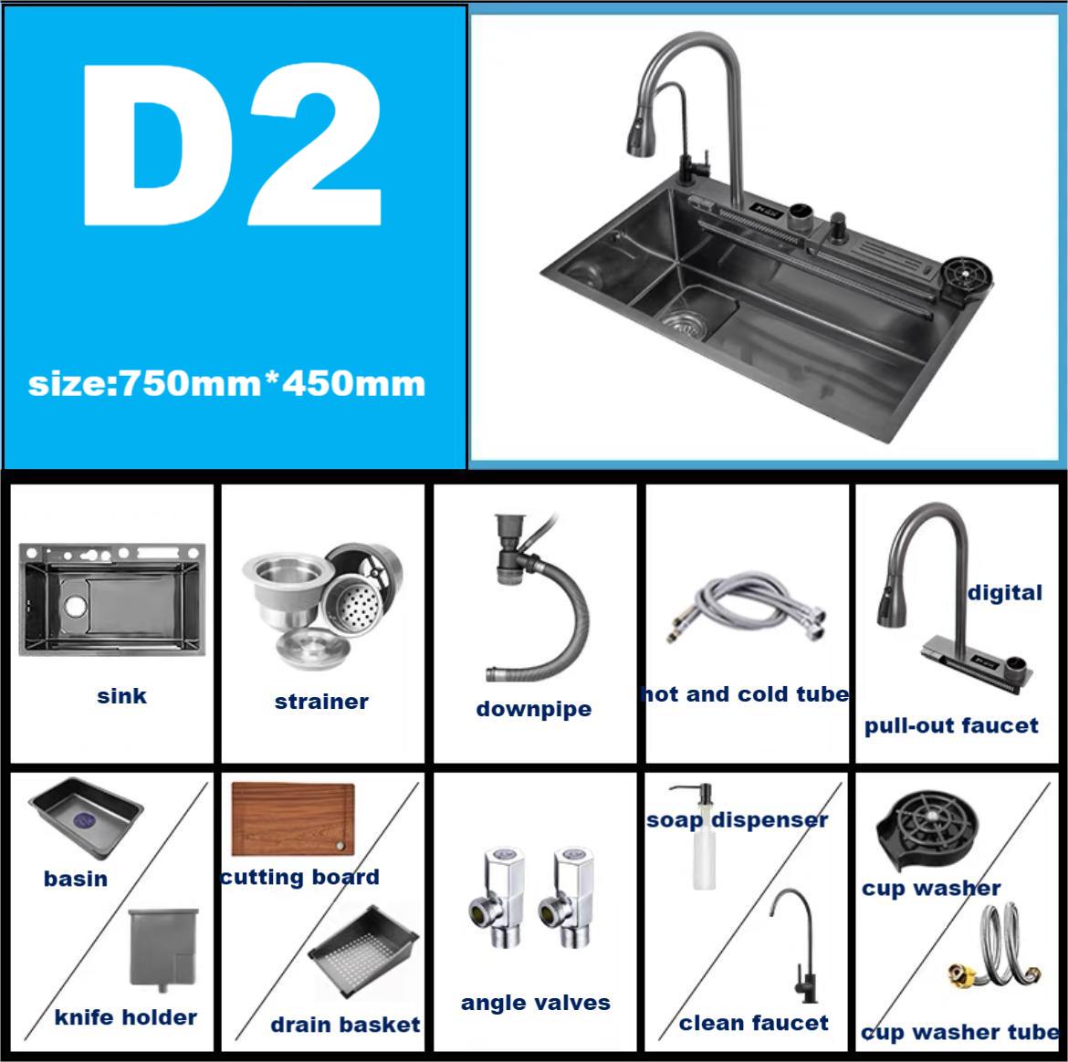 2023 Modern Waterfall Sink