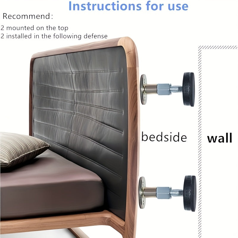 2pcs Adjustable Headboard Fixers – Anti-Squeak Support