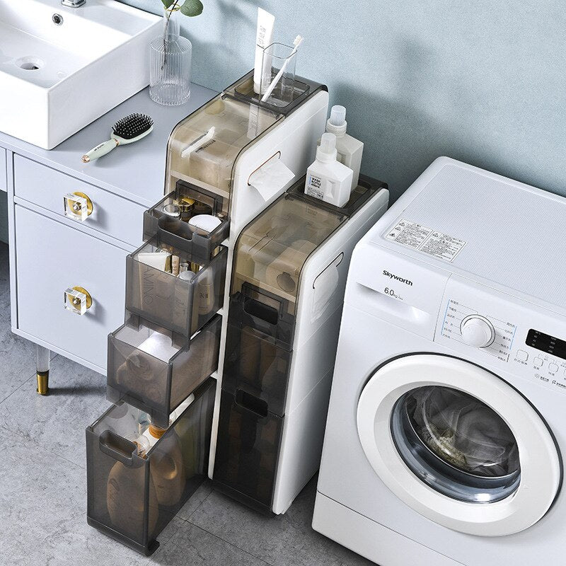 Multi-slot-Functional Storage for toilet