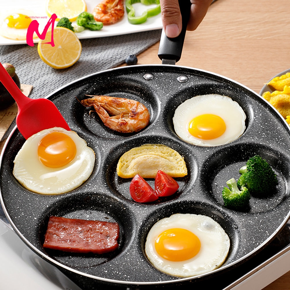 4-7 Cups on-stick Pan Holes Cooking Egg