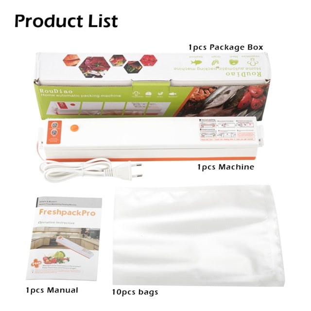 Vacuum Packer Keep Food Fresh + 10pcs Storage Bags