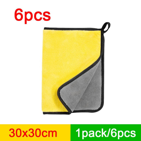 3/6/9pcs Microfiber Cleaning Towel  For Cars