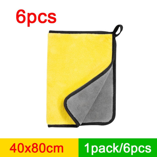 3/6/9pcs Microfiber Cleaning Towel  For Cars
