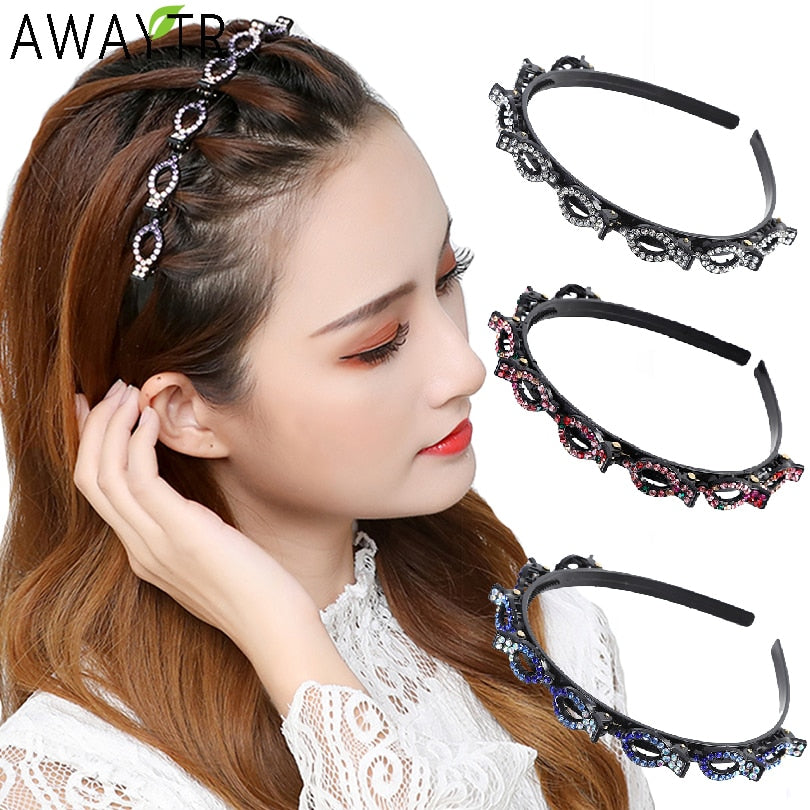 Adjustable headband made of precious stones