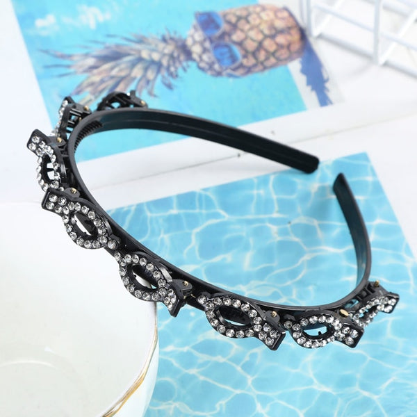 Adjustable headband made of precious stones