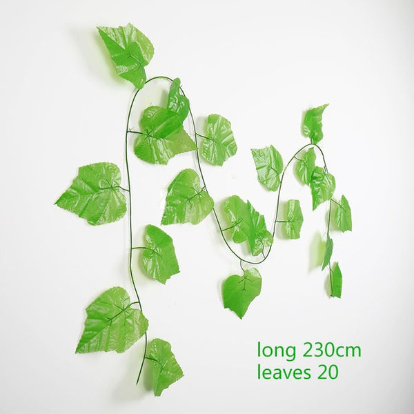 230cm green silk fake garden