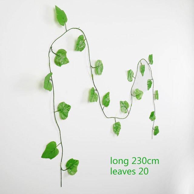 230cm green silk fake garden