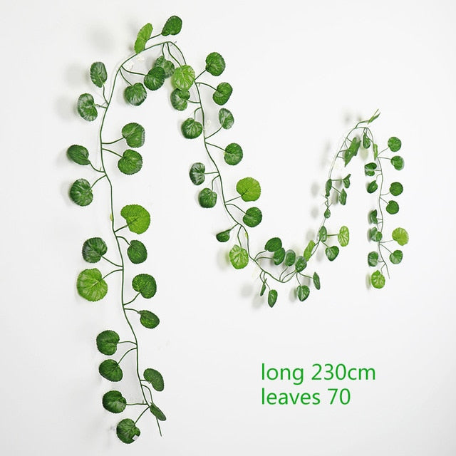 230cm green silk fake garden