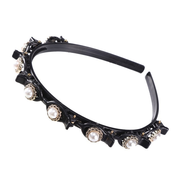 Adjustable headband made of precious stones