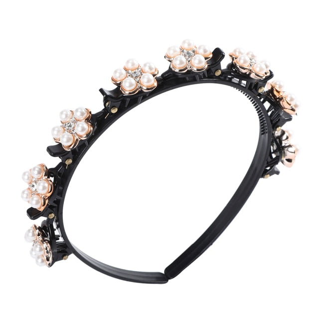Adjustable headband made of precious stones