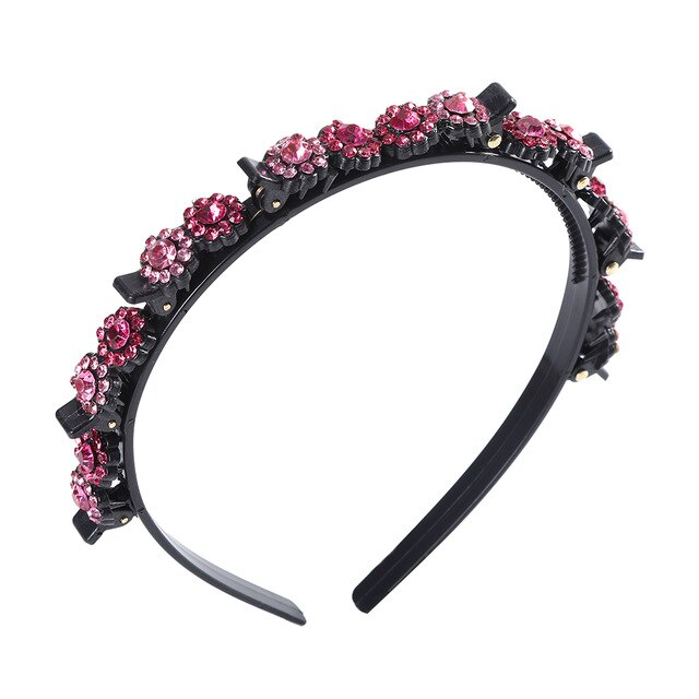 Adjustable headband made of precious stones