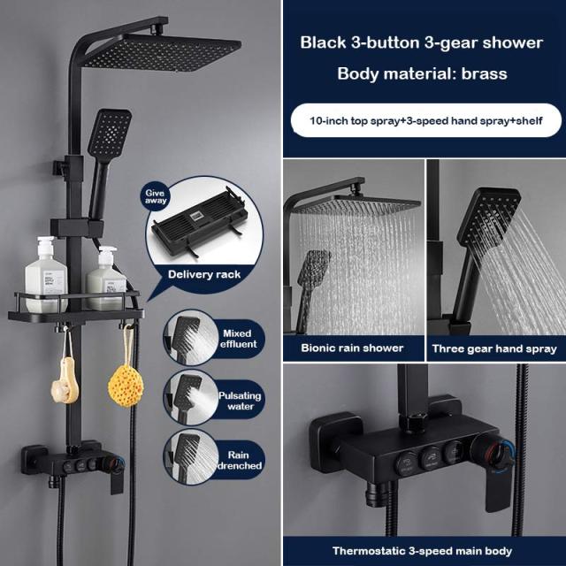 SAWQ Bathroom Shower Modern Black