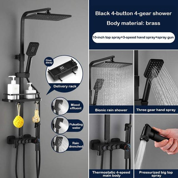 SAWQ Bathroom Shower Modern Black