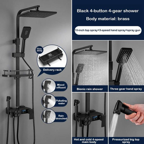 SAWQ Bathroom Shower Modern Black