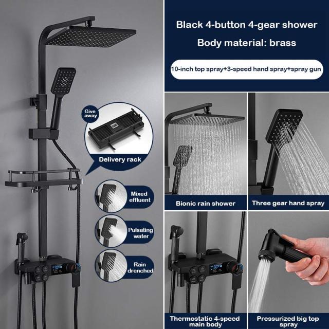 SAWQ Bathroom Shower Modern Black
