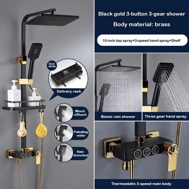 SAWQ Bathroom Shower Modern Black