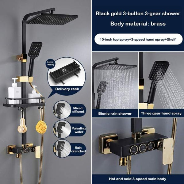 SAWQ Bathroom Shower Modern Black