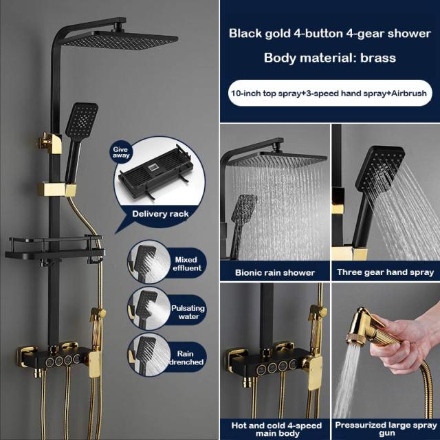 SAWQ Bathroom Shower Modern Black