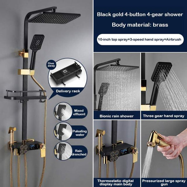 SAWQ Bathroom Shower Modern Black