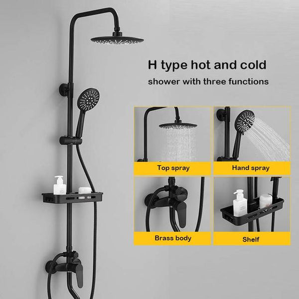 SAWQ Bathroom Shower Modern Black