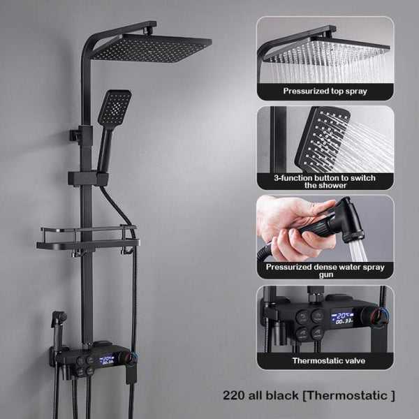 SAWQ Bathroom Shower Modern Black