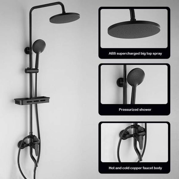 SAWQ Bathroom Shower Modern Black