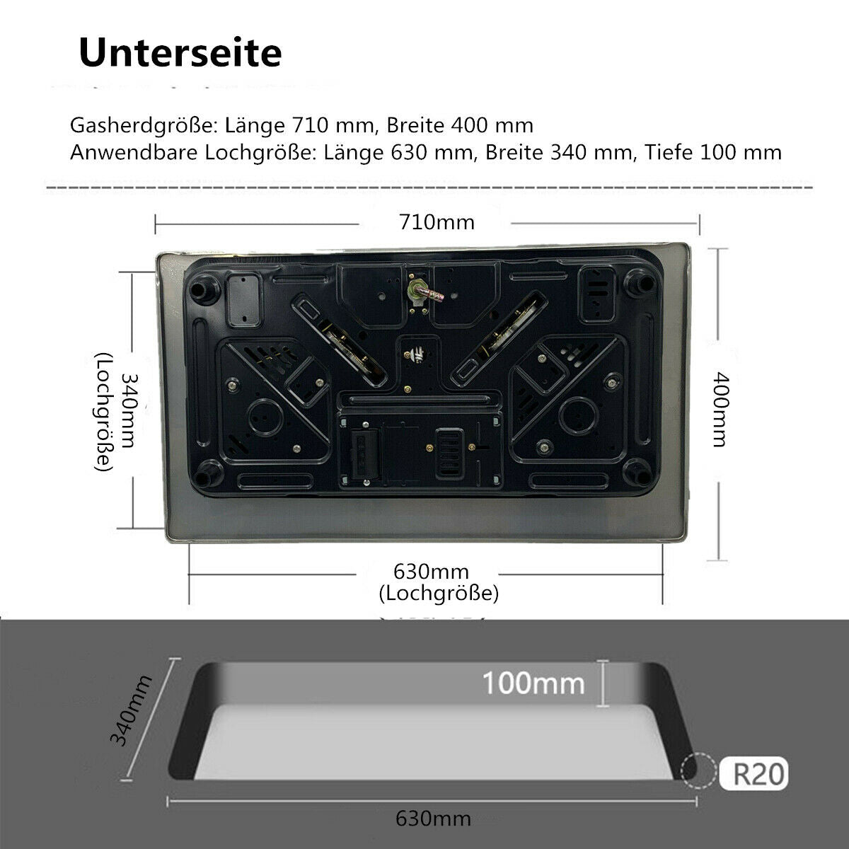 28"Gas Cooktop 2 Burner Gas Hob